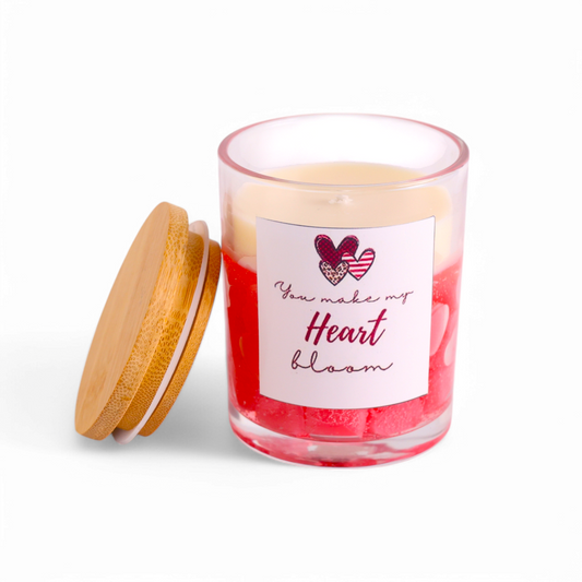 "You make my Heart bloom" Candle