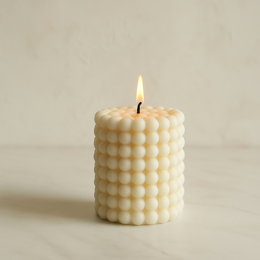Tall Bubble Pillar Candle