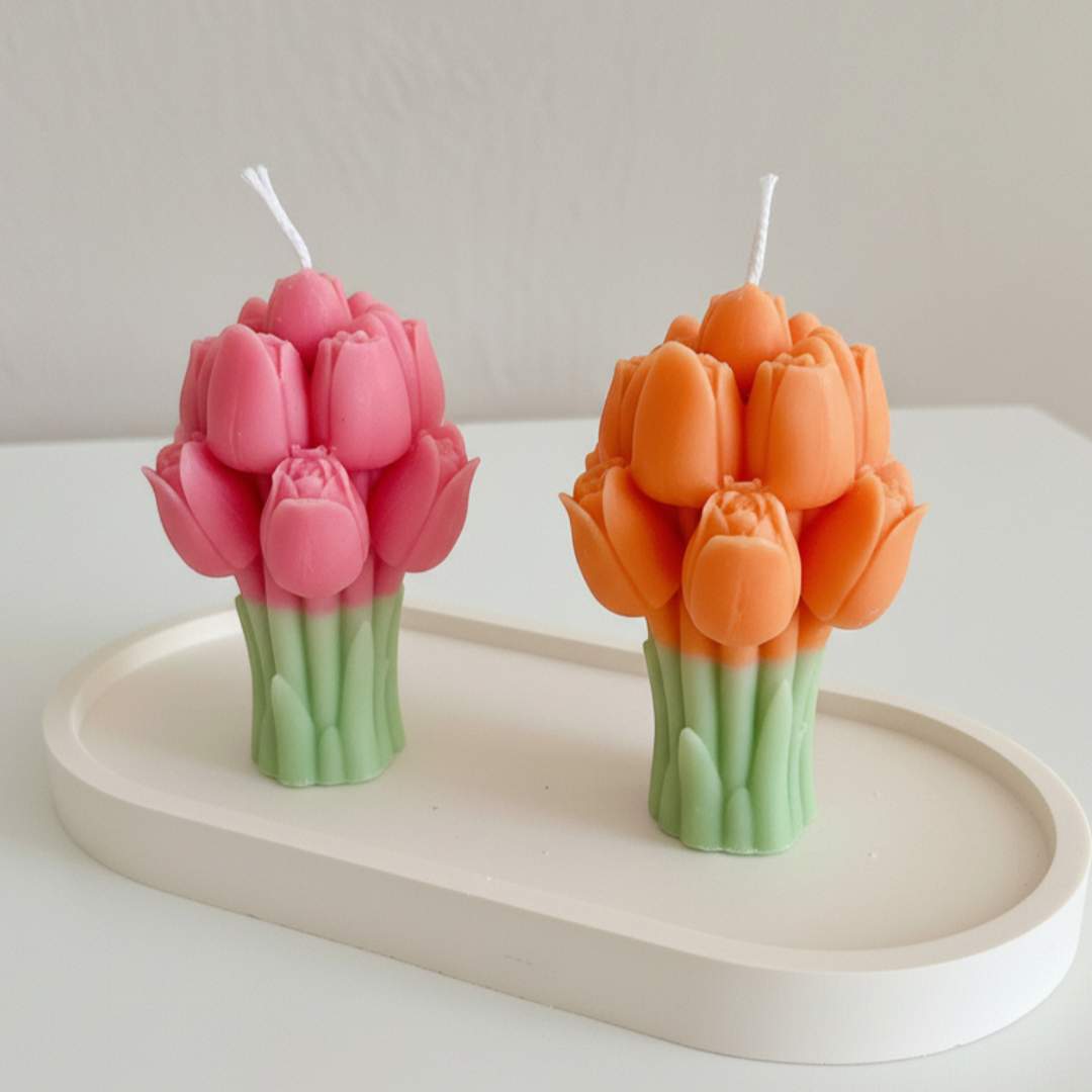 Tulip Bouquet Candle