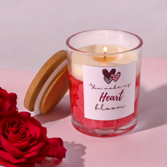 "You make my Heart bloom" Candle